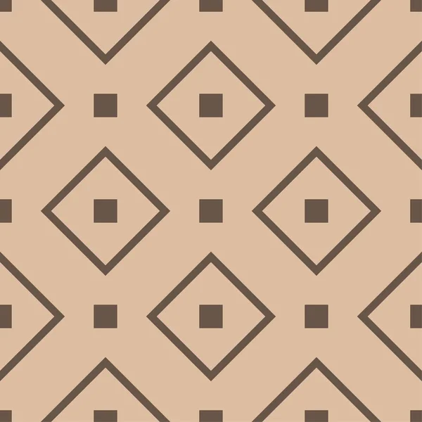 Adorno Geométrico Beige Marrón Patrón Sin Costuras Para Tela Textil — Vector de stock