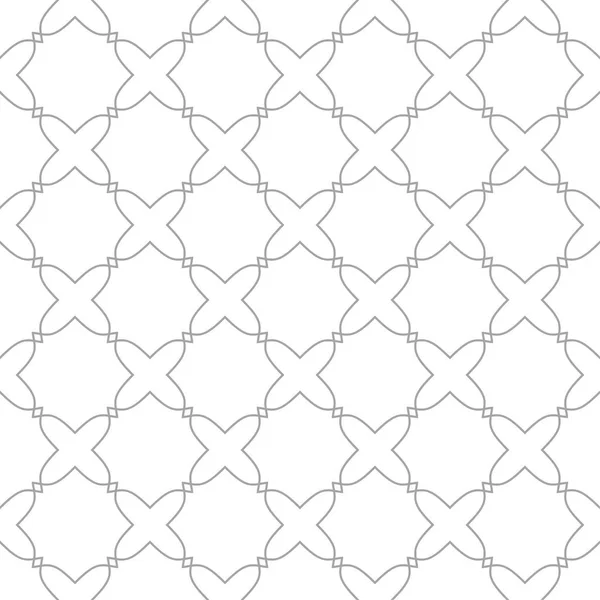Сірий Геометричний Орнамент Білому Тлі Безшовний Візерунок Веб Текстилю Шпалер — стоковий вектор