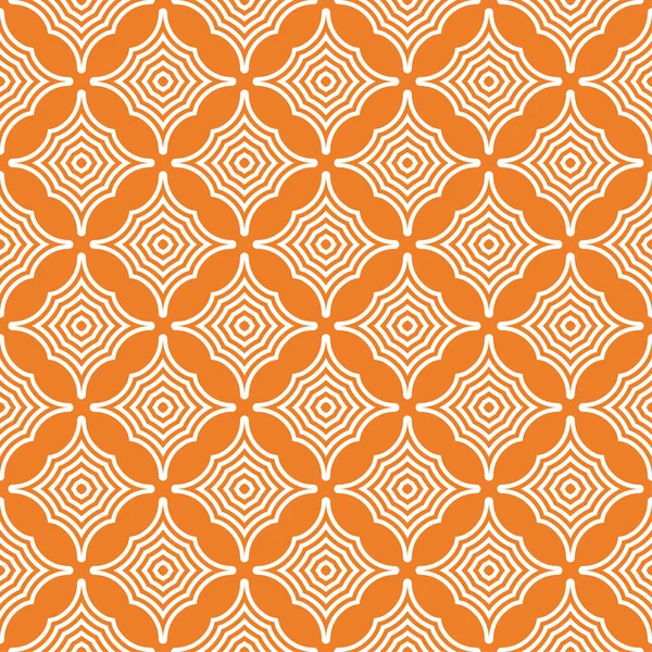 Geometrisches Ornament Orangefarbene Und Weiße Nahtlose Muster Für Web Textilien — Stockvektor