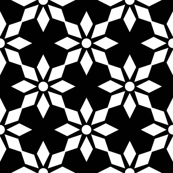 Biały Kwiatowy Ornament Czarnym Tle Jednolity Wzór Włókienniczych Tapety — Wektor stockowy