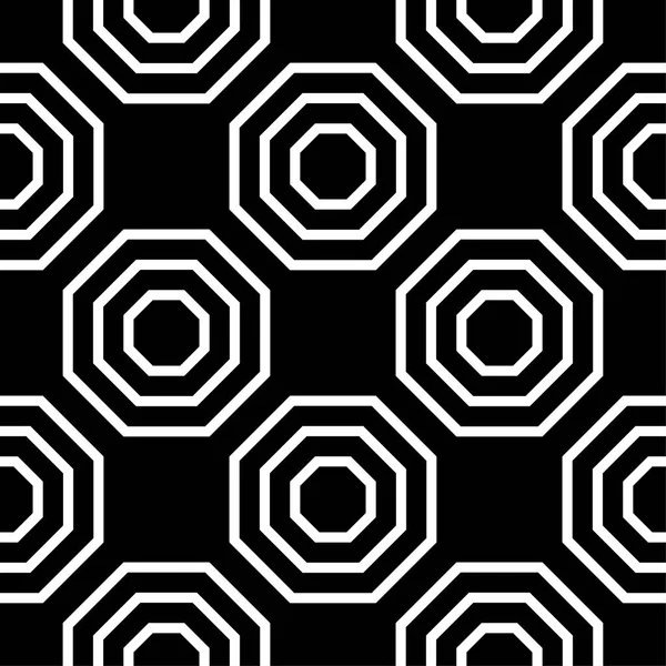 黑白相间的几何打印 纺织品和墙纸无缝模式 — 图库矢量图片