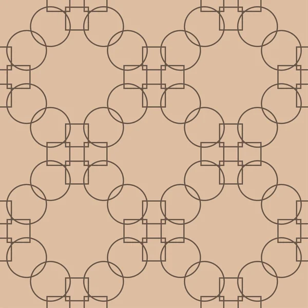 Beige Und Braune Geometrische Ornamente Nahtloses Muster Für Web Textilien — Stockvektor