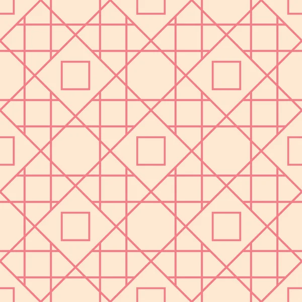Rotes Und Beiges Geometrisches Nahtmuster Für Web Textilien Und Tapeten — Stockvektor