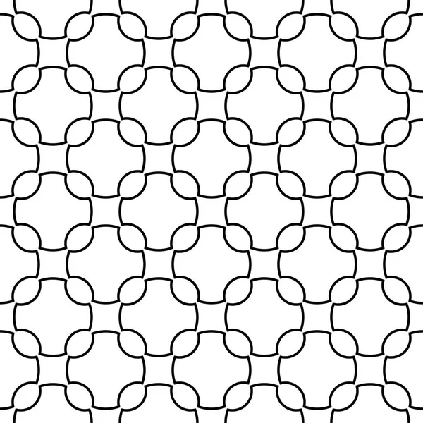 Schwarzes Geometrisches Ornament Auf Weißem Hintergrund Nahtloses Muster Für Web — Stockvektor