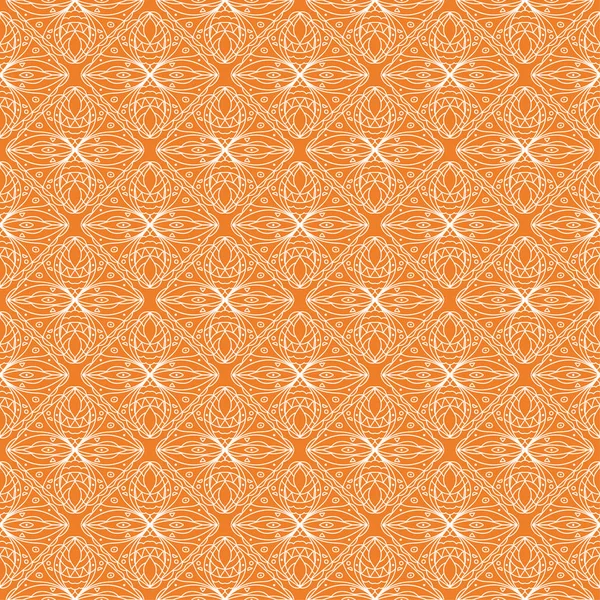 Orange Geometrisches Ornament Nahtloses Muster Für Web Textilien Und Tapeten — Stockvektor