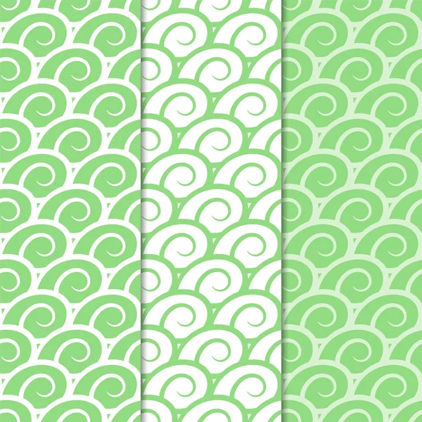 抽象的なシームレス パターン テキスタイル 壁紙および生地のための緑の背景 — ストックベクタ