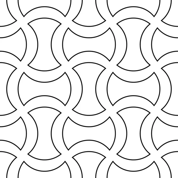 Белый Черный Монохромный Геометрический Орнамент Бесшовный Узор Веб Текстиля Обоев — стоковый вектор