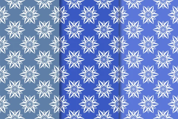 Çiçek süsler kümesi. Mavi dikey Dikişsiz desen. Duvar kağıdı arka plan