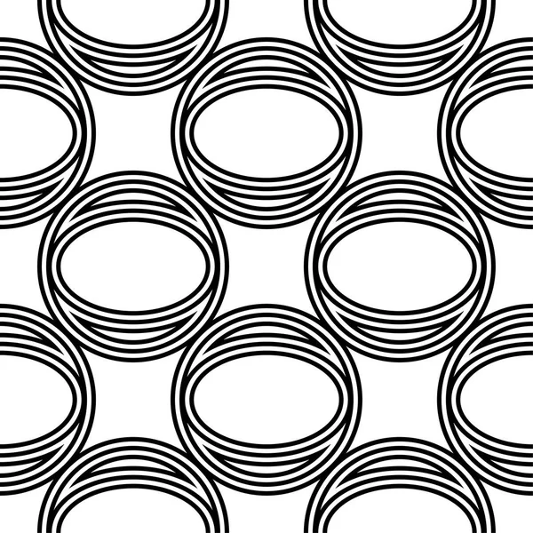 Ornamento Geométrico Branco Preto Padrão Sem Costura Para Web Têxteis — Vetor de Stock
