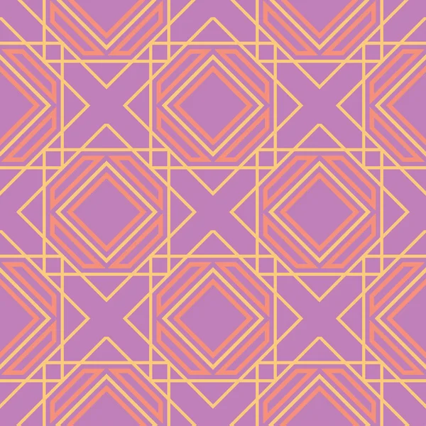 幾何学的なシームレス パターン 明るい色の壁紙 織物および生地のための紫色の背景 — ストックベクタ