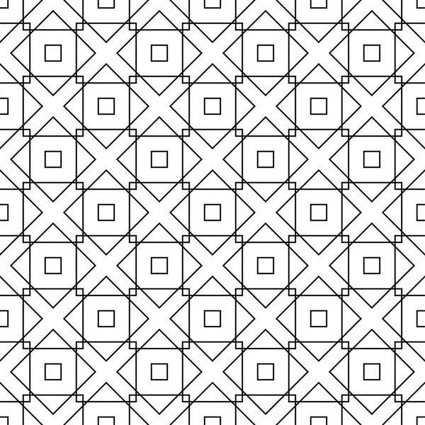 Schwarzes Geometrisches Design Auf Weißem Hintergrund Nahtloses Muster Für Web — Stockvektor