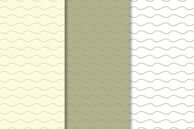 Zeytin yeşili ve beyaz geometrik süsler. Web, Tekstil ve duvar kağıtları için dikey Dikişsiz desen seti