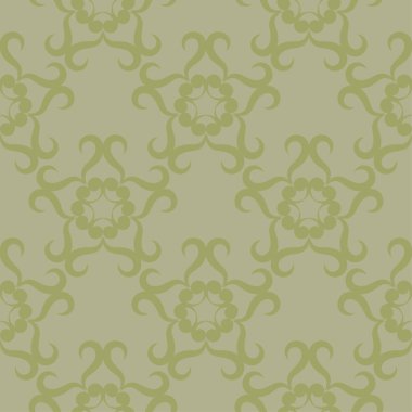 Zeytin yeşili çiçek süs tasarım. Tekstil ve duvar kağıtları için seamless modeli