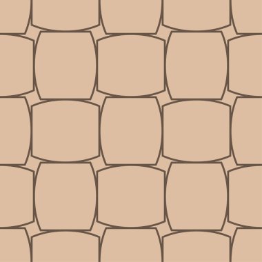 Bej ve kahverengi geometrik süsleme. Web, Tekstil ve duvar kağıtları için seamless modeli