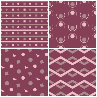 Menekşe sorunsuz arka plan duvar kağıtları, Tekstil ve kumaş için geometrik desenlerle ayarla