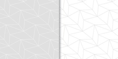 Web, Tekstil ve duvar kağıtları için dikişsiz desen ışık gri geometrik dizi