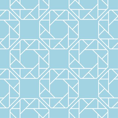 Lacivert ve beyaz geometrik süsleme. Web, Tekstil ve duvar kağıtları için seamless modeli