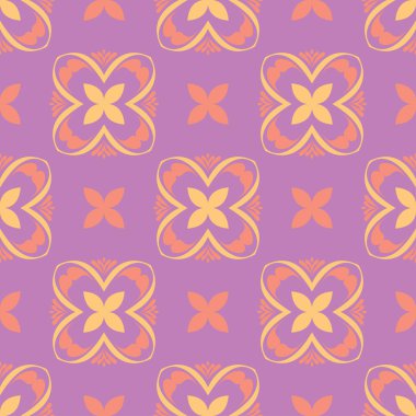 Çiçek seamless modeli. Parlak mor arka plan duvar kağıtları, Tekstil ve kumaş için renkli tasarımı ile