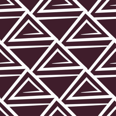 Soyut seamless modeli. Kestane rengi ve beyaz arka plan Tekstil, duvar kağıtları ve kumaşlar için