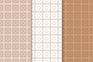Kahverengi ve beyaz geometrik Dikişsiz desen web, Tekstil ve duvar kağıtları için