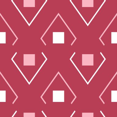 Geometrik kırmızı seamless modeli. Renkli arka plan duvar kağıtları, Tekstil ve kumaş için