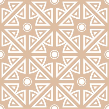 Bej ve beyaz geometrik seamless modeli web, Tekstil ve duvar kağıtları için