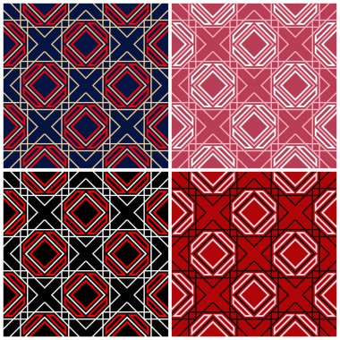 Duvar kağıtları, Tekstil ve kumaş için geometrik desenleri ile sorunsuz kökenden ayarla