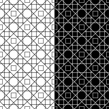 Siyah ve beyaz geometrik Dikişsiz desen web, Tekstil ve duvar kağıtları için