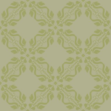 Zeytin yeşili çiçek süs tasarım. Tekstil ve duvar kağıtları için seamless modeli