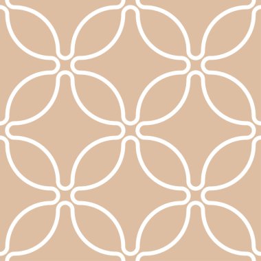Bej ve beyaz geometrik yazdırın. Web, Tekstil ve duvar kağıtları için seamless modeli