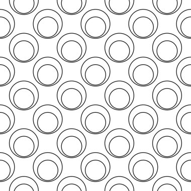 Beyaz arka planda siyah geometrik süsleme. Web, Tekstil ve duvar kağıtları için seamless modeli