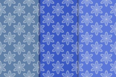 Çiçek desenleri kümesi. Mavi dikey Dikişsiz desen. Duvar kağıdı arka plan