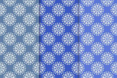 Çiçek süsler kümesi. Mavi dikey Dikişsiz desen. Duvar kağıdı arka plan