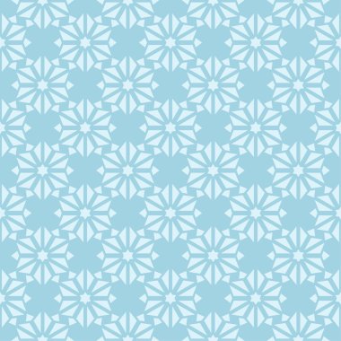 Beyaz ve mavi çiçek desenli. Tekstil ve duvar kağıtları için sorunsuz süsleme