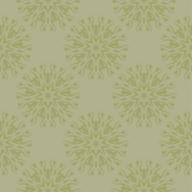 Zeytin yeşili çiçek süsleme. Tekstil ve duvar kağıtları için seamless modeli