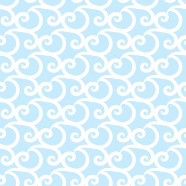 Soyut seamless modeli. Açık mavi ve beyaz renkli Tekstil, duvar kağıtları ve kumaşlar için