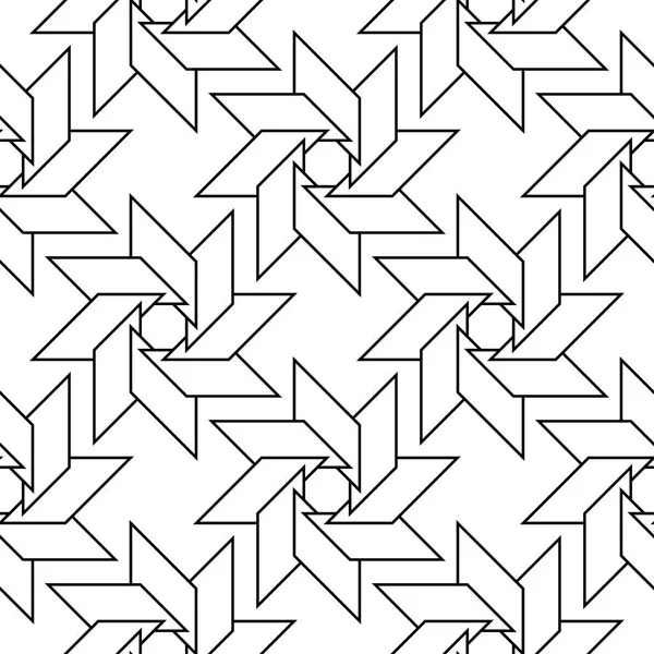 几何装饰品 用于网络 纺织品和墙纸的白色和黑色无缝图案 — 图库矢量图片