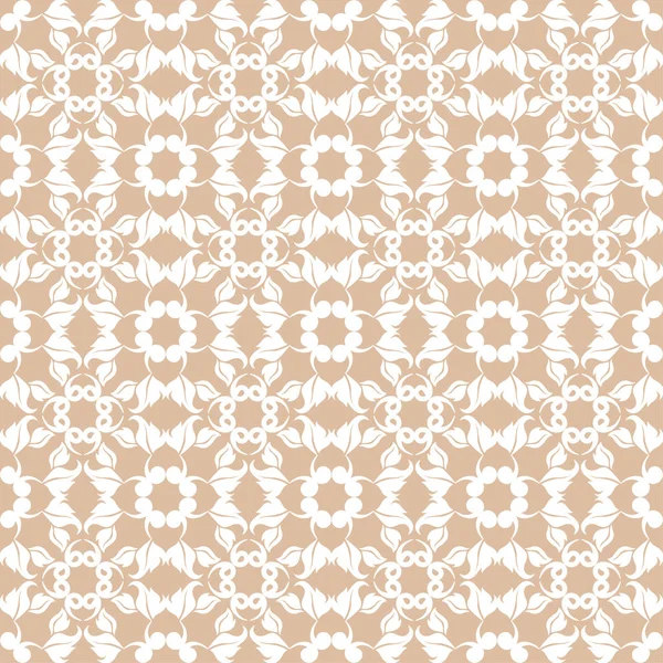 Bej ve beyaz çiçek süsleme. Tekstil ve duvar kağıtları için seamless modeli