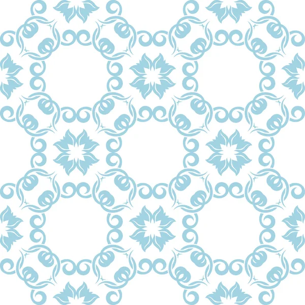 Beyaz zemin üzerine mavi çiçek seamless modeli. Tekstil ve duvar kağıtları için sorunsuz tasarım