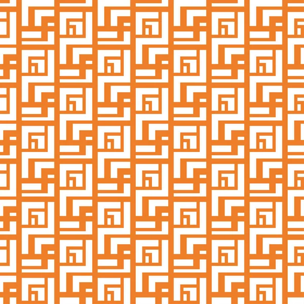 Geometrisches Ornament Orangefarbene Und Weiße Nahtlose Muster Für Web Textilien — Stockvektor