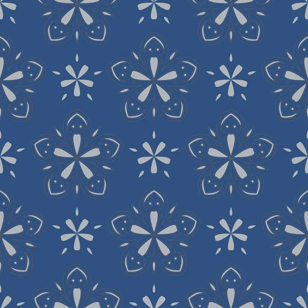 Sorunsuz çiçek desenli. Koyu mavi arka plan duvar kağıtları, Tekstil ve kumaş için çiçek tasarımları ile