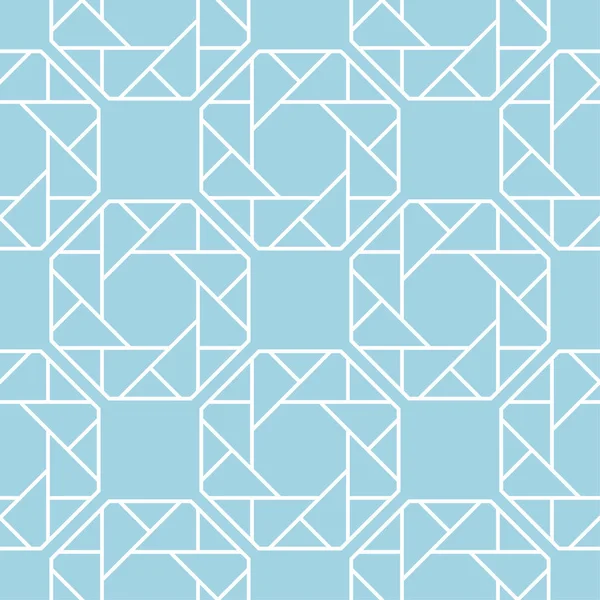 Marineblaue Und Weiße Geometrische Ornamente Nahtloses Muster Für Web Textilien — Stockvektor
