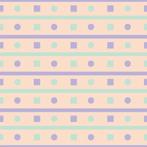 Бесшовный Геометрический Бежевый Фон Синим Фиолетовым Узором Обоев Текстиля Тканей — стоковый вектор