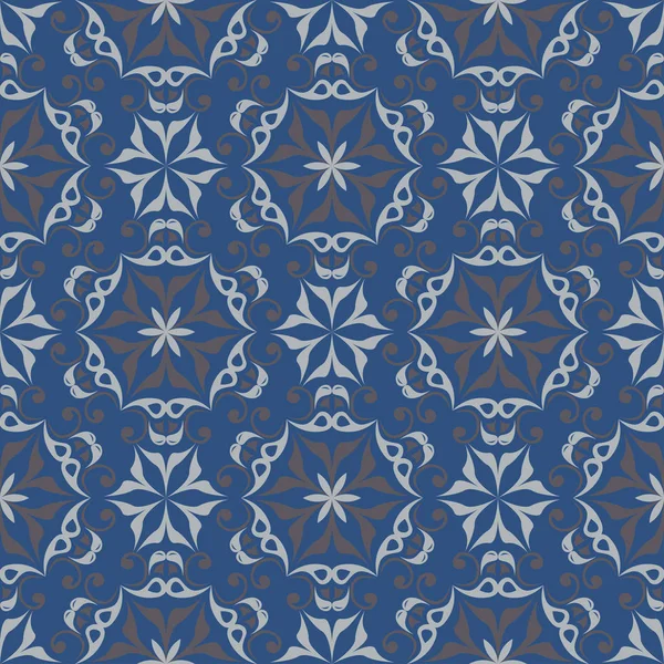 Sorunsuz çiçek desenli. Koyu mavi arka plan duvar kağıtları, Tekstil ve kumaş için çiçek tasarımları ile