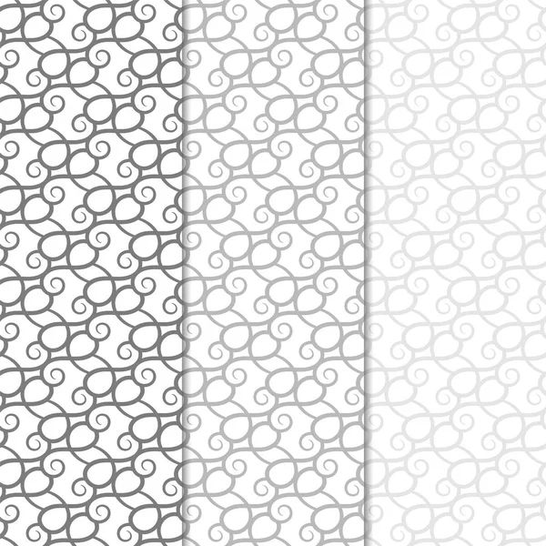 Abstract Seamless Patterns Black White Monochrome Backgrounds Textile Wallpapers Fabrics — Stock Vector