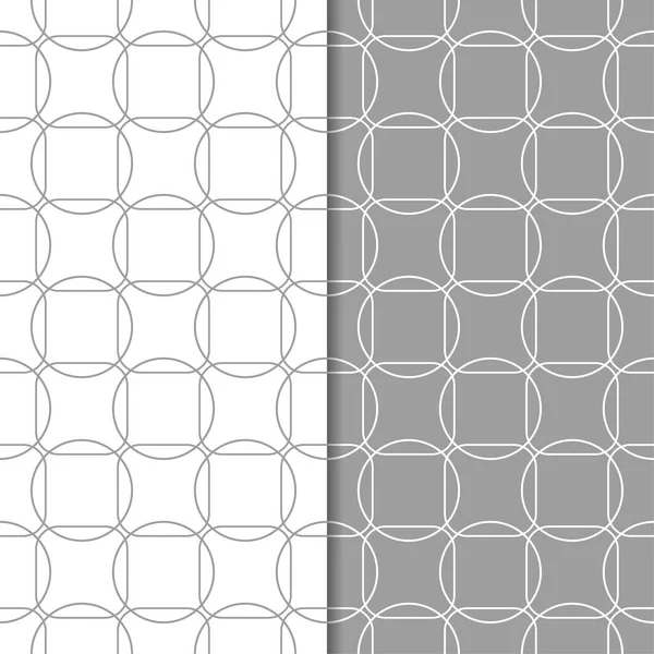 Web 織物壁紙にグレーと白の幾何学的なシームレス パターン — ストックベクタ