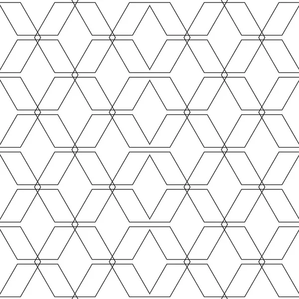 Zwarte Geometrische Ornament Witte Achtergrond Naadloze Patroon Voor Web Textiel — Stockvector