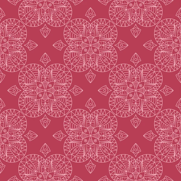 Kırmızı geometrik süsleme. Web, Tekstil ve duvar kağıtları için seamless modeli