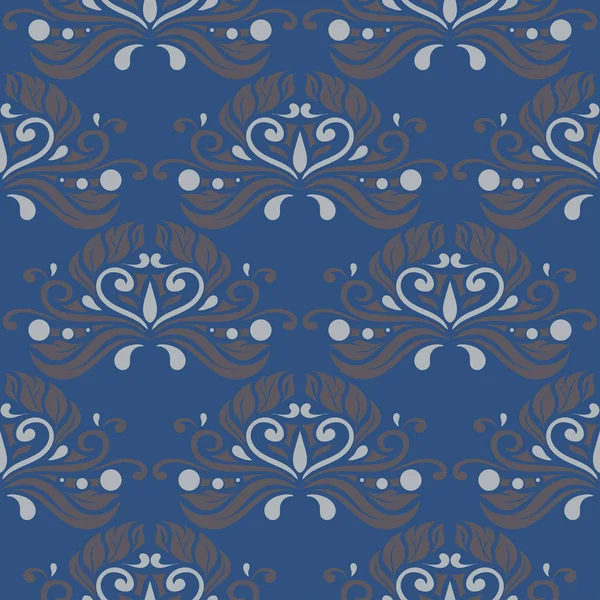 Sorunsuz çiçek desenli. Koyu mavi arka plan duvar kağıtları, Tekstil ve kumaş için çiçek tasarımları ile