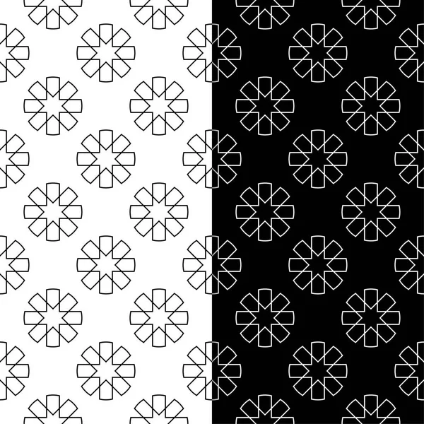 Siyah ve beyaz geometrik yazdırır. Web, Tekstil ve duvar kağıtları için dikişsiz desen seti